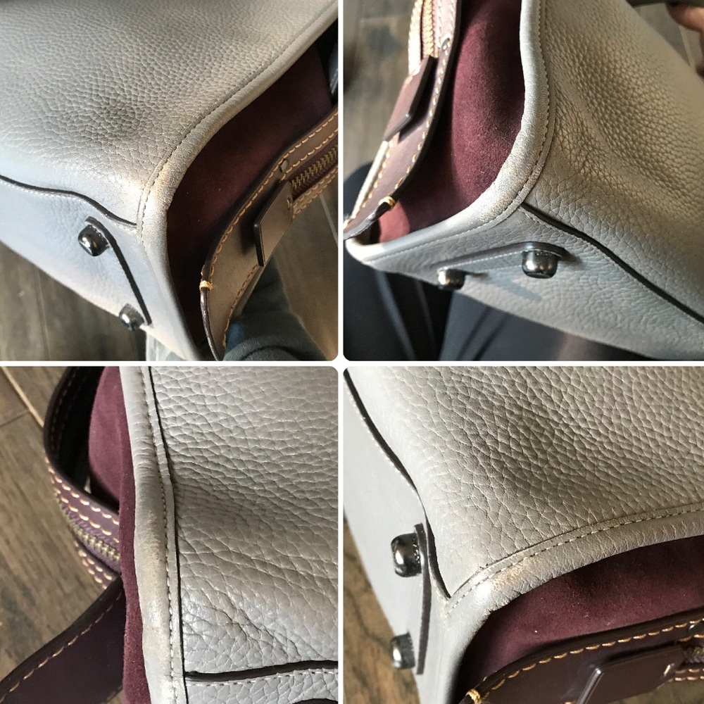 Coach 1941 Rogue 31 Leather Satchel Purse, 23755, Suede Color Block - Picture 14 of 16